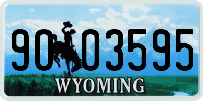 WY license plate 9003595