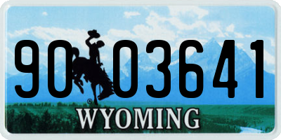 WY license plate 9003641