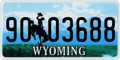 WY license plate 9003688
