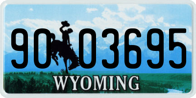 WY license plate 9003695