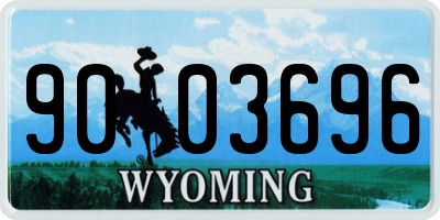 WY license plate 9003696