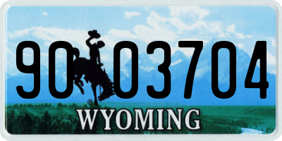 WY license plate 9003704
