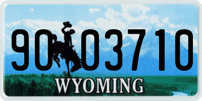 WY license plate 9003710