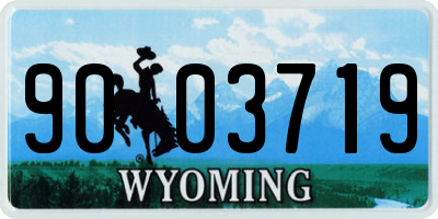 WY license plate 9003719