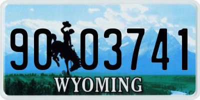 WY license plate 9003741