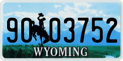 WY license plate 9003752