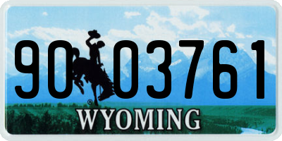 WY license plate 9003761