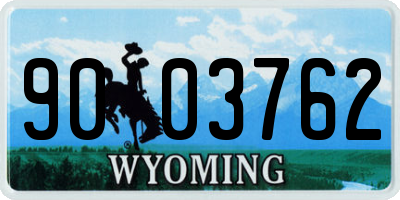 WY license plate 9003762