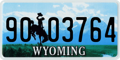 WY license plate 9003764