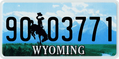 WY license plate 9003771