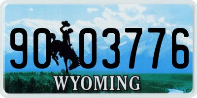 WY license plate 9003776
