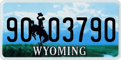 WY license plate 9003790