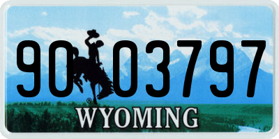 WY license plate 9003797