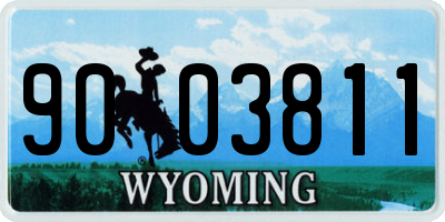 WY license plate 9003811
