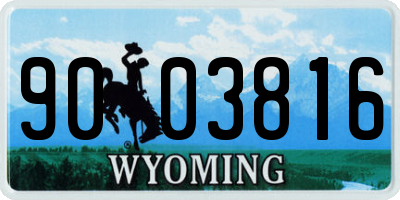WY license plate 9003816