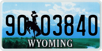 WY license plate 9003840