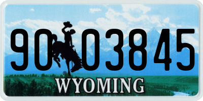 WY license plate 9003845