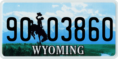 WY license plate 9003860
