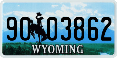 WY license plate 9003862