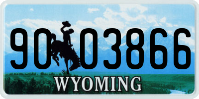 WY license plate 9003866