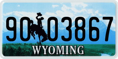 WY license plate 9003867