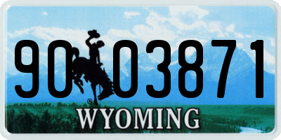 WY license plate 9003871