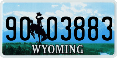 WY license plate 9003883