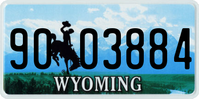 WY license plate 9003884