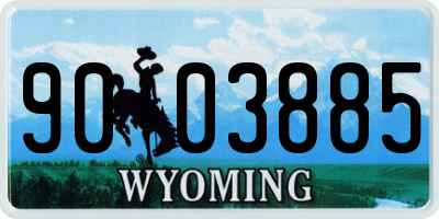 WY license plate 9003885