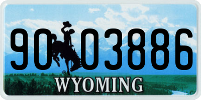 WY license plate 9003886