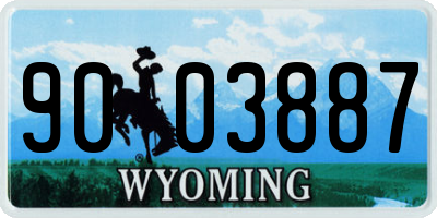 WY license plate 9003887