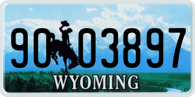 WY license plate 9003897
