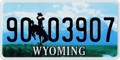 WY license plate 9003907
