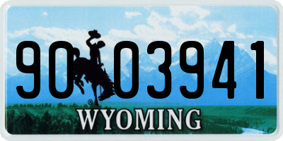 WY license plate 9003941