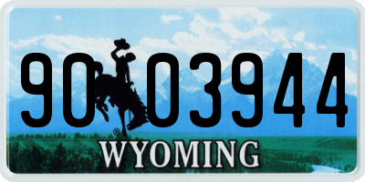 WY license plate 9003944