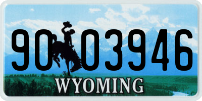 WY license plate 9003946