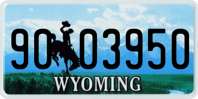 WY license plate 9003950
