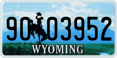 WY license plate 9003952