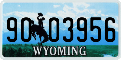 WY license plate 9003956