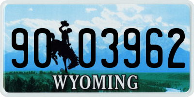 WY license plate 9003962