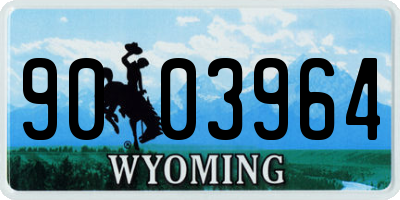 WY license plate 9003964