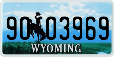 WY license plate 9003969