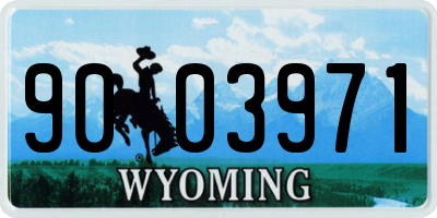 WY license plate 9003971