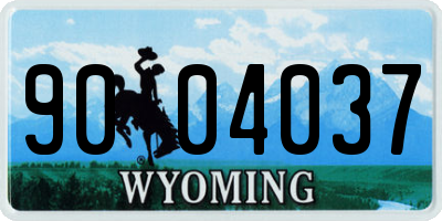 WY license plate 9004037