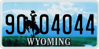 WY license plate 9004044
