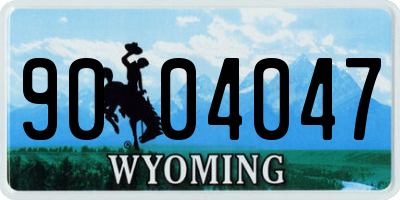 WY license plate 9004047