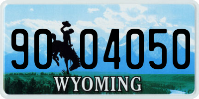 WY license plate 9004050