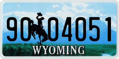 WY license plate 9004051