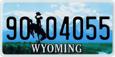 WY license plate 9004055