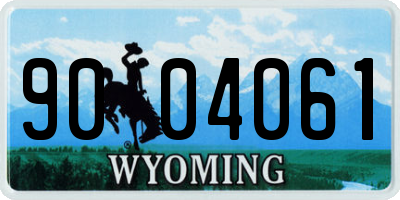 WY license plate 9004061